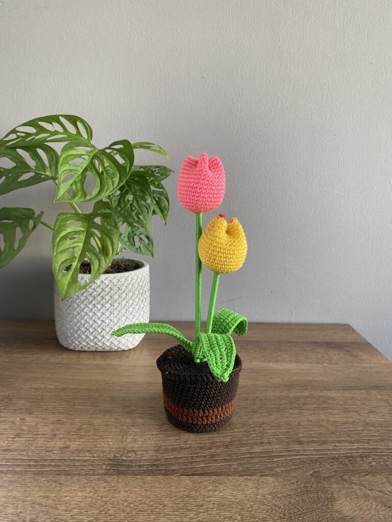 Tulipanes rosa y amarillo